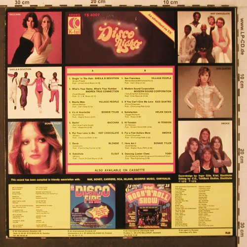 V.A.Disco Nights: Sheila B Devotion...Toby, K-tel (TS 4007), SF, 1978 Typ: LP Best.-Nr.: X7189 Preis: 5,50 Euro