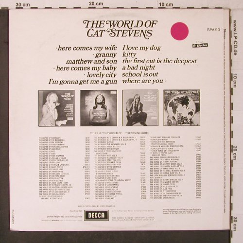 Stevens,Cat: The World Of, Decca(SPA 93), UK, 1970 - LP - X7197 - 9,00 Euro