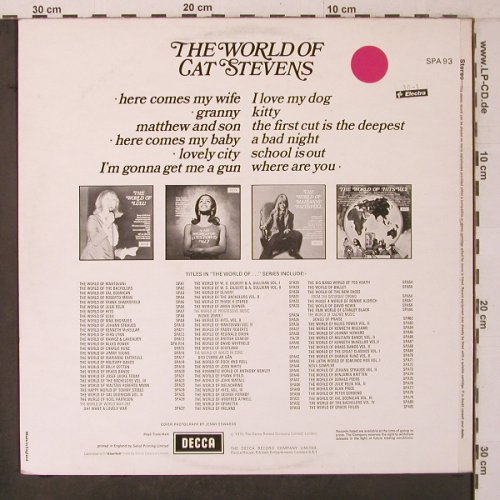 Stevens,Cat: The World Of, Decca (SPA 93), UK, 1970 Typ: LP Best.-Nr.: X7197 Preis: 9,00 Euro