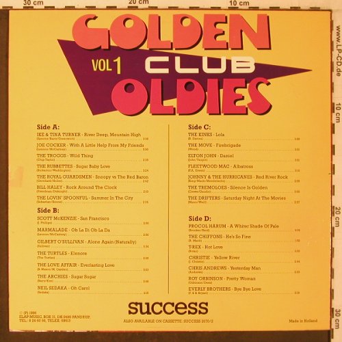 V.A.Golden Club Oldies: Ikke&Tina Turner...Everly Brothers, Success (207010/2), NL, 1986 Typ: 2LP Best.-Nr.: X7230 Preis: 7,50 Euro