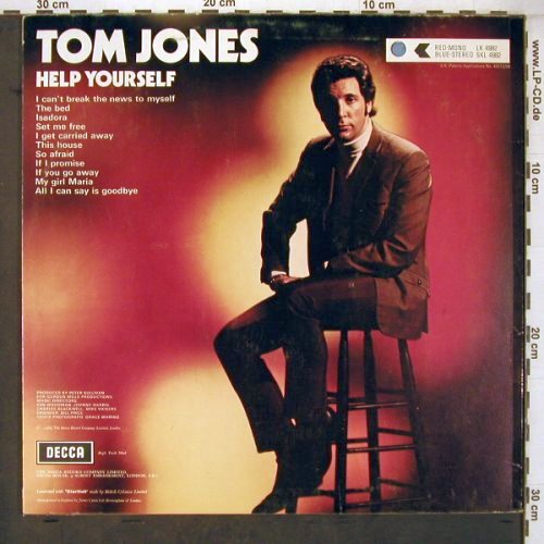Jones,Tom: Help Yourself, Decca(SKL 4982), UK, 1968 - LP - X7447 - 7,50 Euro