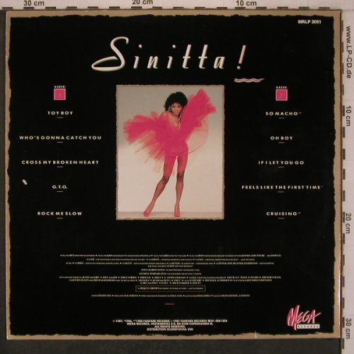 Sinitta: Same, Mega Records (MRLP 3051), D, 1987 Typ: LP Best.-Nr.: X7771 Preis: 6,00 Euro