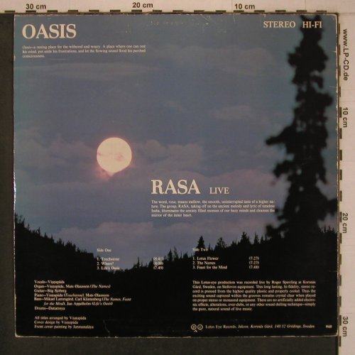 Oasis: Rasa, m-/vg+, Lotus Eye, S, 1979 Typ: LP Best.-Nr.: X7795 Preis: 5,00 Euro