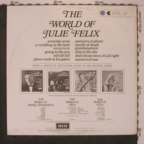 Felix,Julie: The World of, Decca(SPA 6), UK, 1969 - LP - X7836 - 7,50 Euro