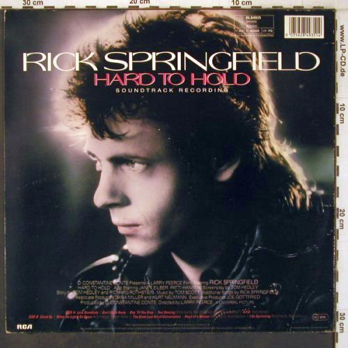 Springfield,Rick: Hard To Hold, RCA (BL84935), D, 1984 Typ: LP Best.-Nr.: X7858 Preis: 5,00 Euro