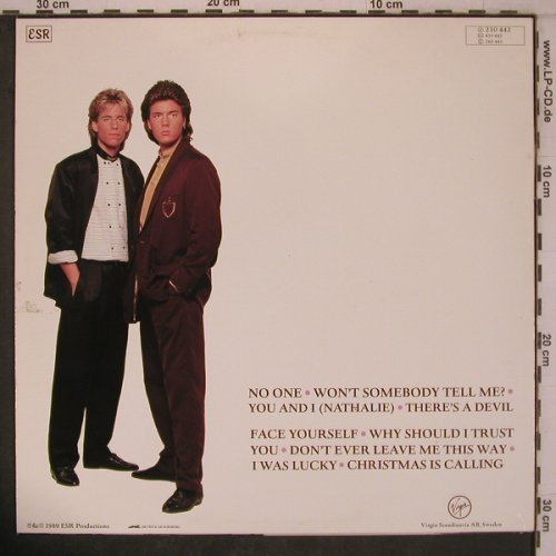 So What: Face Yourself, Virgin (210 442), S, 1989 Typ: LP Best.-Nr.: X7885 Preis: 7,50 Euro