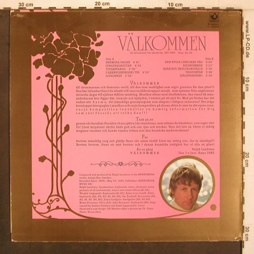 Lundstein,Ralph: Välkommen, m-/Vg+, Harvest(1362001), S, 1985 - LP - X7957 - 7,50 Euro