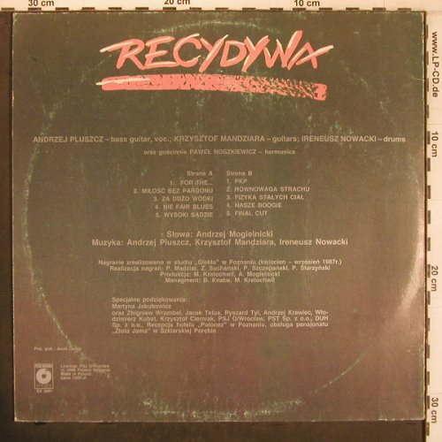 Recydywa: rownowaga strachu,LikeNew, Muza (SX 2651), PL, 1988 Typ: LP Best.-Nr.: X7970 Preis: 12,50 Euro
