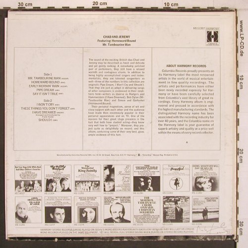 Chad & Jeremy: Same, vg+/Vg-, Harmony(HS 11357), US,  - LP - X7995 - 7,50 Euro
