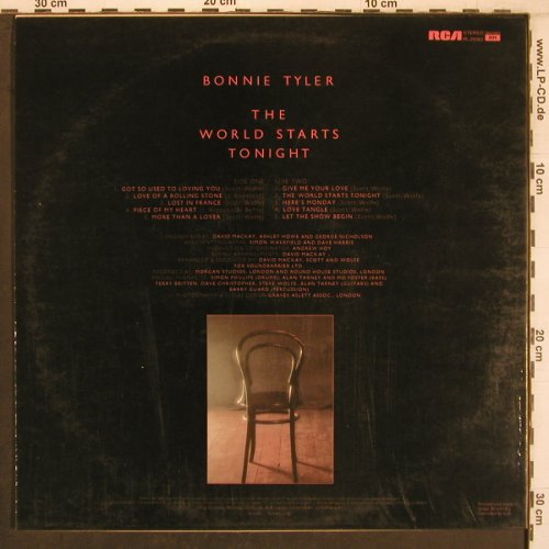 Tyler,Bonnie: The World Starts Tonight, RCA(PL 25063), UK, 1977 - LP - X8010 - 9,00 Euro