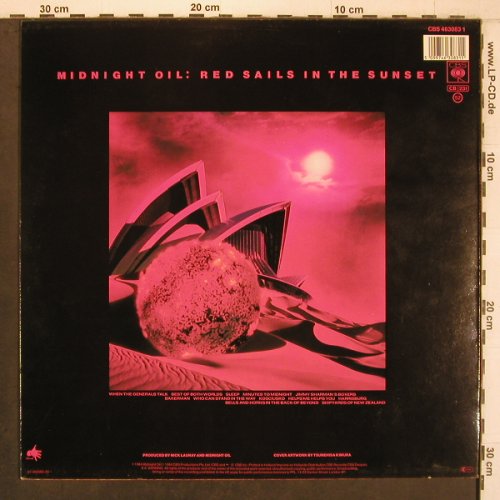 Midnight Oil: Red Sails In The Sunset, CBS(463083 1), NL, 1984 - LP - X8045 - 6,00 Euro