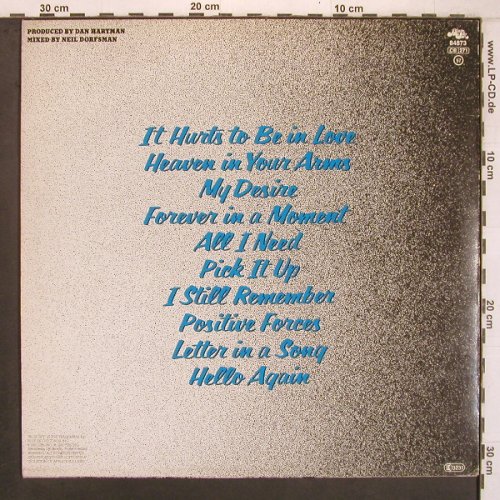 Hartman,Dan: It Hurts To Be In Love, Blue Sky(84873), NL, 1981 - LP - X8193 - 6,00 Euro