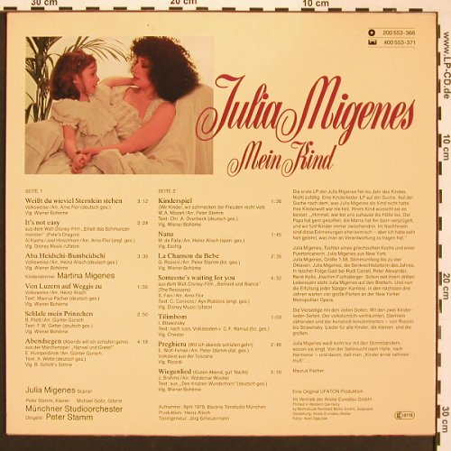 Migenes,Julia: Mein Kind, Ariola(200 553-366), D, 1979 - LP - X8306 - 6,00 Euro