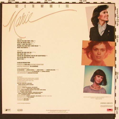 Osmond,Marie: This Is The Way That I Feel, Polyd. (2390 270), D, 1977 Typ: LP Best.-Nr.: X8333 Preis: 7,50 Euro