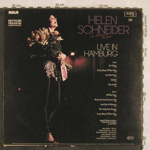 Schneider,Helen: Live In Hamburg,ein Mädchen a. N.Y., RCA Victor(PL 42775), D, 1979 - LP - X83 - 5,00 Euro