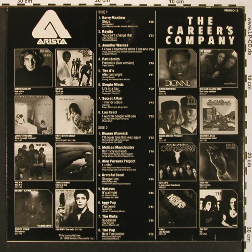 V.A.Arista The Career's Company: Bar´ry Manilow..The Pop, 16Tr., Arista (Promo 13), D, 1980 Typ: LP Best.-Nr.: X8592 Preis: 5,00 Euro