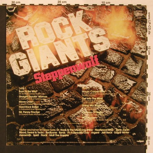 Steppenwolf: Rock Giants, Epic (54 457), NL, 1982 Typ: LP Best.-Nr.: X8646 Preis: 9,00 Euro