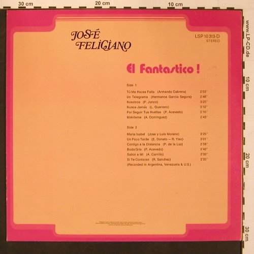 Feliciano,Jose: El Fantastico!, m-/vg+, RCA(LSP 10313-D), D,  - LP - X8812 - 5,00 Euro