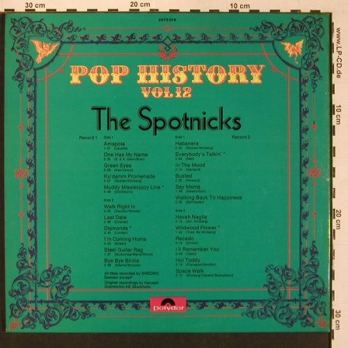Spotnicks: Pop History Vol 12, Foc, Polydor, whMuster (2675 016), D, 1970 Typ: 2LP Best.-Nr.: X8819 Preis: 12,50 Euro