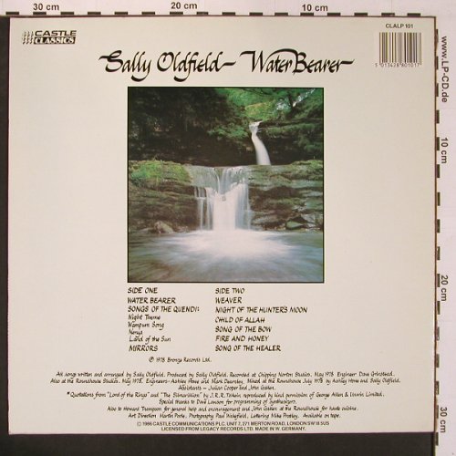 Oldfield,Sally: Water Bearer (1978), Castle (CLALP 101), D, Ri, 1986 Typ: LP Best.-Nr.: X8831 Preis: 6,00 Euro