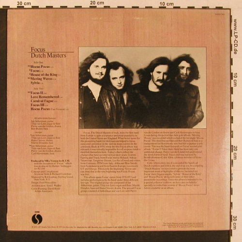 Focus: Dutch Masters, select. 1969-1976, Sire(SASD-7505), US, 1975 - LP - X8875 - 9,50 Euro