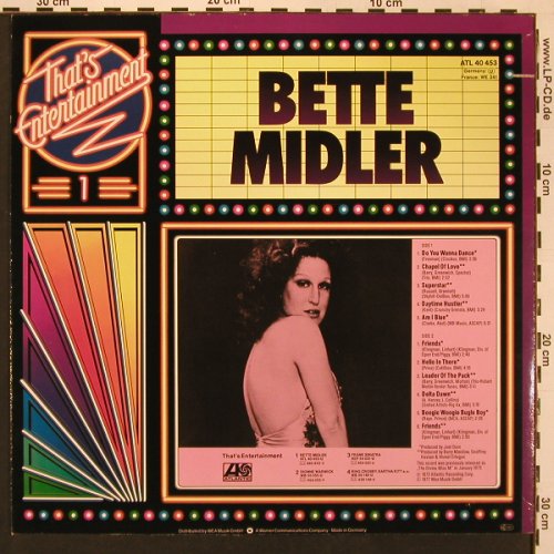 Midler,Bette: That's Entertainment 1, Atlantic(40 453), D, 1977 - LP - X9005 - 7,50 Euro