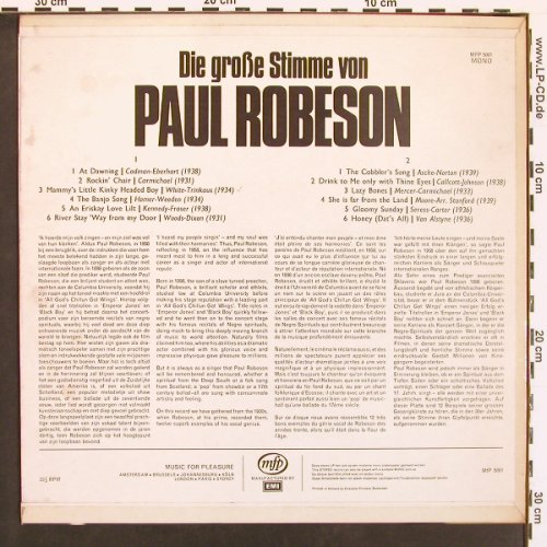 Robeson,Paul: Die großen Stimme von, MFP (5001), NL, Mono Typ: LP Best.-Nr.: X9150 Preis: 5,00 Euro