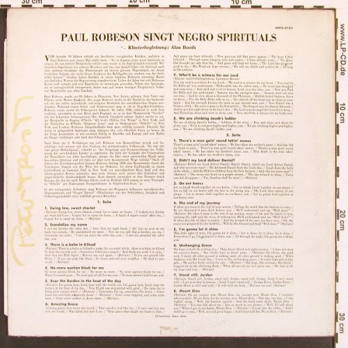 Robeson,Paul: singt Negro Spirituals, vg+/vg+, MMS(MMS-2162), D,  - LP - X9152 - 6,00 Euro