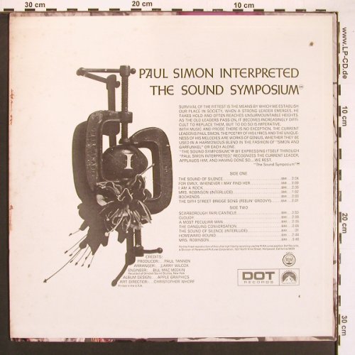 Sound Symposium, The: Paul Simon Interpreted, m-/vg+, DOT (25871), US, co Typ: LP Best.-Nr.: X9262 Preis: 7,50 Euro