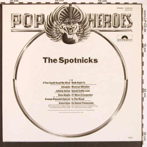 Spotnicks: Pop Heroes, Polydor (2459 402), D Typ: LP Best.-Nr.: X9414 Preis: 6,00 Euro