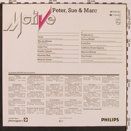 Peter,Sue & Marc: Motive, Philips (6449 057), D Typ: LP Best.-Nr.: X9847 Preis: 5,00 Euro