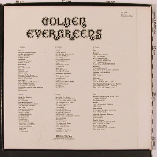 V.A.Golden Evergreens: Dianah Shore... Pee Wee Hunt, Box, Capitol, Club Sonderaufl(62 521-4), D,  - 3LP - X9963 - 9,00 Euro