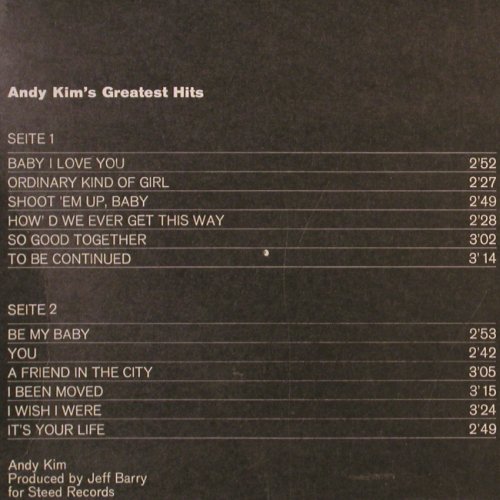 Kim,Andy: Greatest Hits, Emidisc(C 048-50 788), D,  - LP - Y102 - 6,00 Euro
