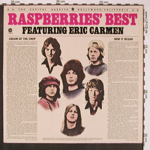 Raspberrie: Rasberrie's Best, f.Eric Carmen, Capitol (C 062-82 238), D, m-/VG+, 1976 Typ: LP Best.-Nr.: Y1072 Preis: 5,00 Euro