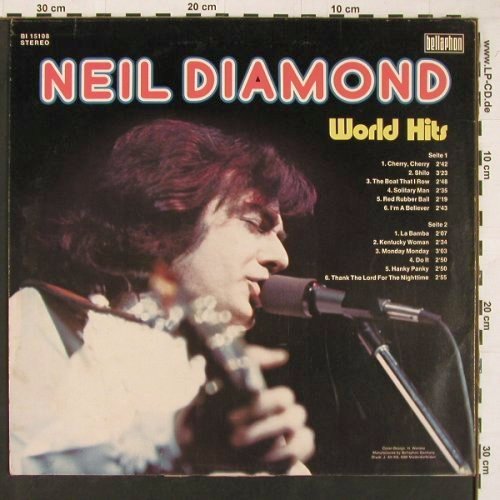 Diamond,Neil: World Hits, Bellaphon(BI 15108), D, 1974 - LP - Y108 - 6,00 Euro