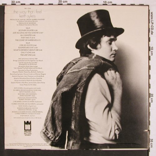 Sykes,Keith: The Way That I Feel, Midland (BKL1-2246), US, co, 1977 Typ: LP Best.-Nr.: Y1227 Preis: 7,50 Euro