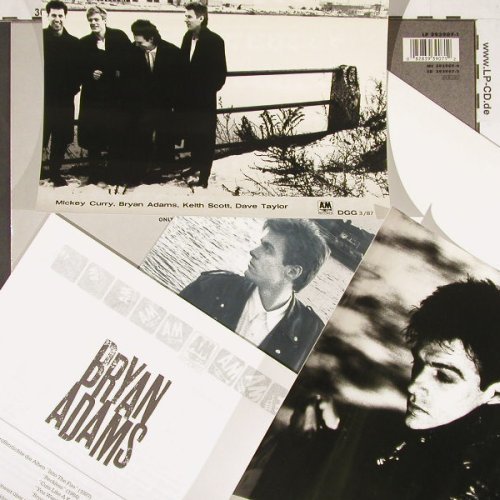Adams,Bryan: Into The Fire,Facts, Poster, 2xFoto, AM (393907-1), D, 1987 Typ: LP Best.-Nr.: Y1273 Preis: 9,00 Euro