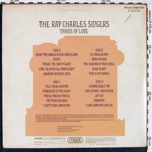 Charles Singers,Ray: Moods Of Love, Foc, m-/vg-, Probe(GTSP 202), UK, 1973 - 2LP - Y128 - 6,00 Euro