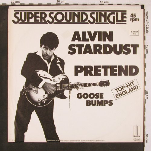 Stardust,Alvin: Pretend / Goose Bumps, Stiff (6.20107 AE), D, 1981 Typ: 12" Best.-Nr.: Y1351 Preis: 4,00 Euro