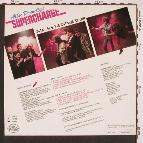 Supercharge: Bad,Mad & Dangerous, Memo Music(572 87 032), D, 1988 - LP - Y1359 - 5,00 Euro