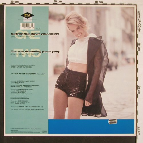 Minogue,Kylie: Better The Devil You Know+1, PWL (9031-71673-0), D, 1990 Typ: 12" Best.-Nr.: Y1383 Preis: 4,00 Euro