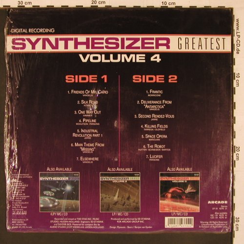 Starink,Ed: Synthesizer Greatest Vol.4 (instr), Arcade (01 4370 21), D, FS-New, 1990 Typ: LP Best.-Nr.: Y1422 Preis: 7,50 Euro