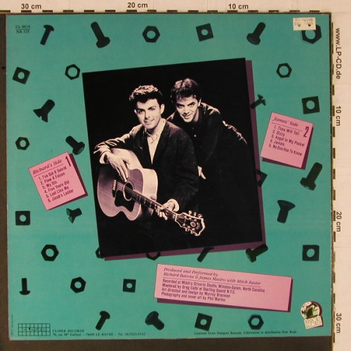 Barone,Richard & James Mastro: Nuts and Bolts, Closer Rec. (CL 0014), F, 1983 Typ: LP Best.-Nr.: Y1494 Preis: 5,00 Euro