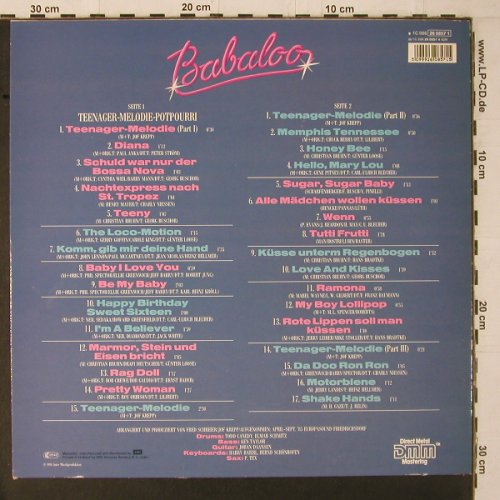 Babaloo: Teenagermelodie 60er Hits, EMI (26 0857 1), EEC, 1986 Typ: LP Best.-Nr.: Y1658 Preis: 5,00 Euro