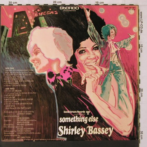 Bassey,Shirley: Something Else, Foc, UA (UAS 29149 I), D Typ: LP Best.-Nr.: Y1710 Preis: 7,50 Euro