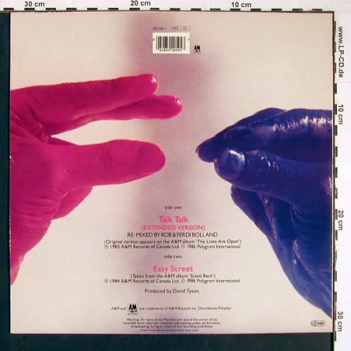Arrows: Talk Talk(ext) / Easy Street, AM(392 059-1), D, 1984 - 12inch - Y180 - 1,00 Euro