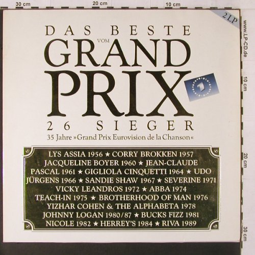 V.A.Das Beste vom Grand Prix: 26 Sieger, 35 Jahre de la Chanson, Ariola (303 831), D, 1990 Typ: 2LP Best.-Nr.: Y1833 Preis: 7,50 Euro