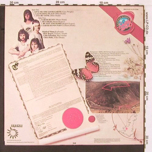 Mann's Earthband,Manfred: The Good Earth, Bronze(ILPS 9306), UK, 1974 - LP - Y1893 - 9,00 Euro