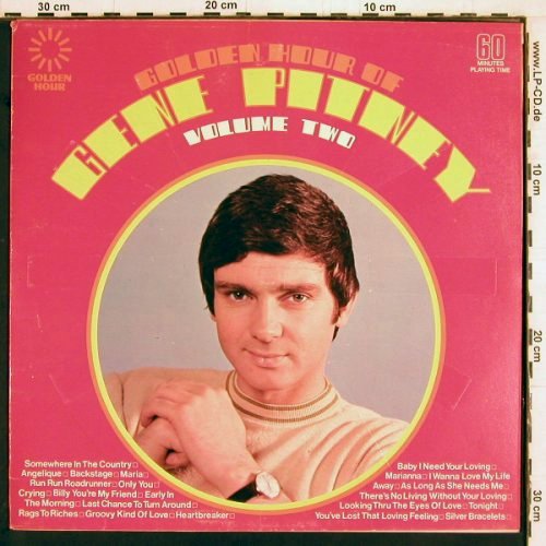 Pitney,Gene: Golden Hour Of  Vol.2, Golden Hour (GH 818), UK, 1972 Typ: LP Best.-Nr.: Y1993 Preis: 5,00 Euro
