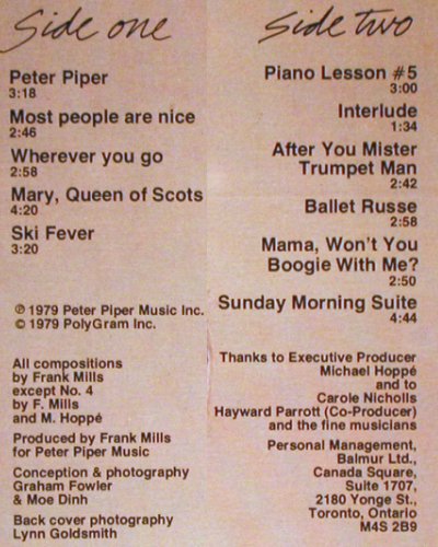Mills,Frank: Sunday Morning Suite, Polydor(PD-1-6225), US, 1979 - LP - Y2020 - 6,00 Euro